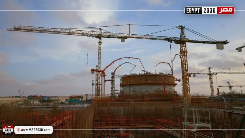 مبنى وعاء الاحتواء الداخلي بالمفاعل الثاني لمحطة الضبعة