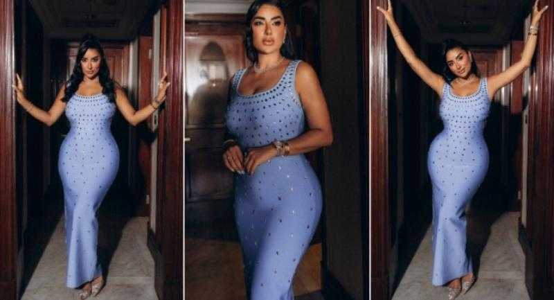 جوري بكر تتألق باللون الأزرق في أحدث جلسة تصوير