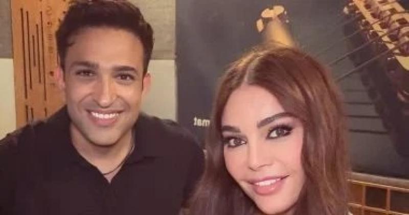 تامر حسين يروج لأغنيتين جديدتين مع هيفاء وهبي
