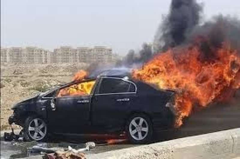 حريق سيارة 
