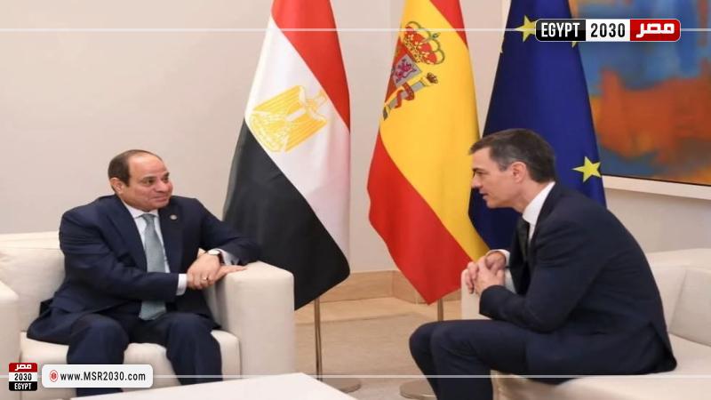 السيسي ورئيس وزراء إسبانيا