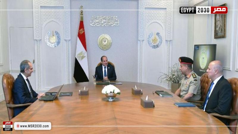 جانب من اجتماع الرئيس عبد الفتاح السيسي