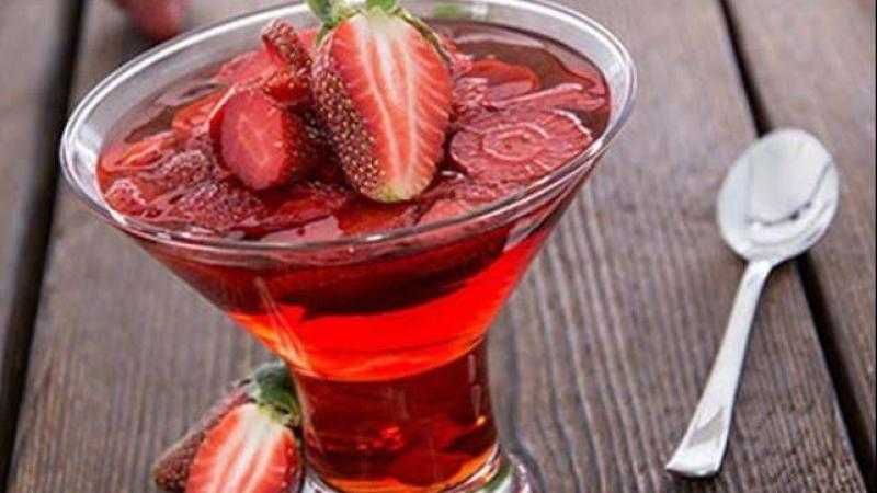طريقة عمل جلي الفراولة الجاهز