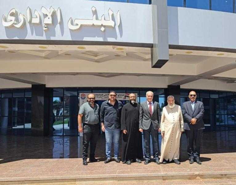 جامعة أسوان ترحب بوفد طائفة الأقباط الكاثوليك لتقديم التهنئة بعيد الأضحى المبارك
