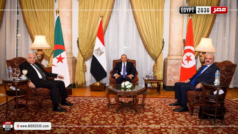وزراء خارجية مصر وتونس والجزائر