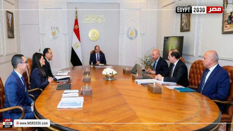 جانب من اجتماع الرئيس عبد الفتاح السيسي