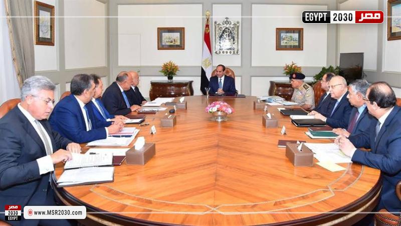 جانب من اجتماع الرئيس عبدالفتاح السيسي