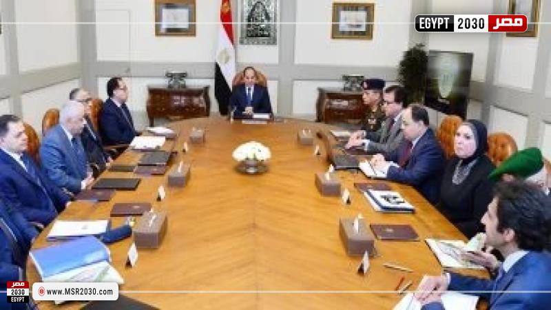 جانب من اجتماع الرئيس عبدالفتاح السيسي