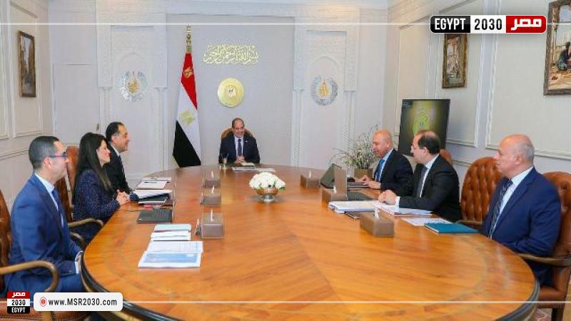 جانب من اجتماع الرئيس عبد الفتاح السيسي