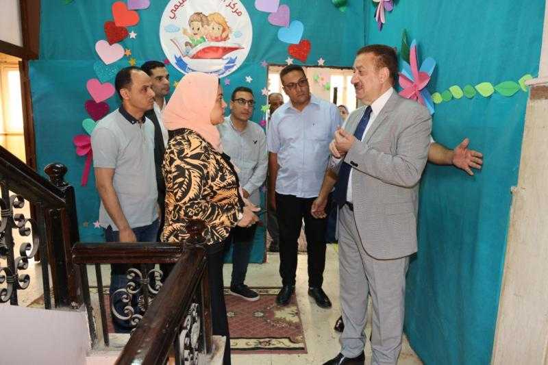 محافظ المنوفية يتفقد منظومة  العمل بمركز الدراسات الوطنية