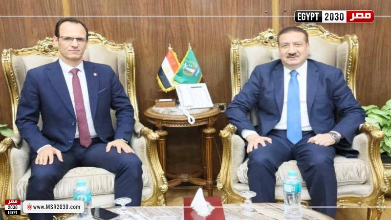اللواء إبراهيم أبوليمون محافظ المنوفية يستقبل وفد الإدارة المركزية لحماية الأراضي