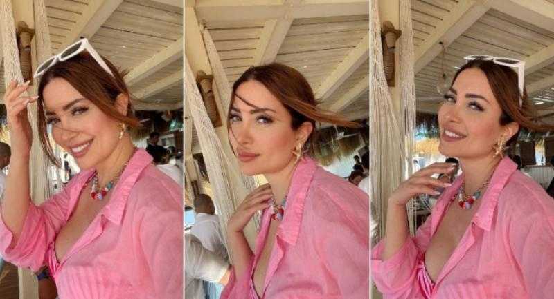 بفستان جرئ..نسرين طافش تشارك صور إجازتها  الصيفية بالعيد