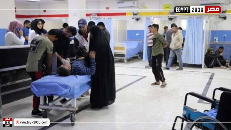 نقل المصابين إلى المستشفى