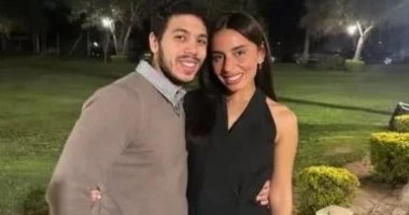 حفيد الزعيم عادل إمام مع خطيبته فريدة قبل زفافهما