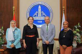 عميد كلية الهندسة بجامعة عين شمس يستقبل مساعد نائب رئيس جامعة بنسلفانيا