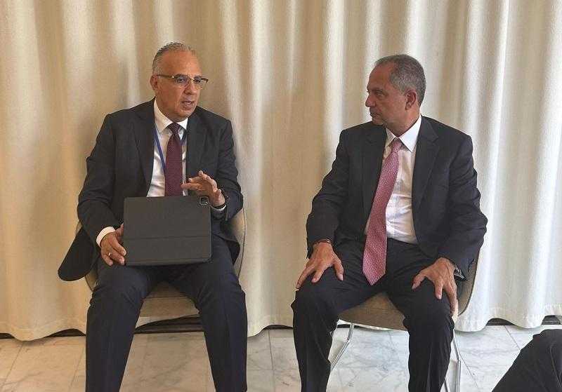 وزير الري يبحث مع نظيره اللبناني موقف تفعيل مذكرة التفاهم الموقعة بين البلدين