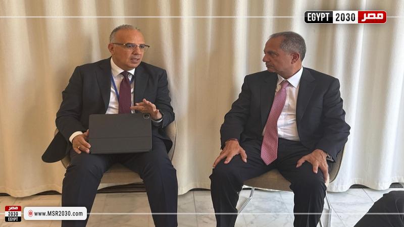 وزير الموارد المائية والري الدكتور هاني سويلم مع وزير الطاقة والمياه اللبناني جوزيف صدّي
