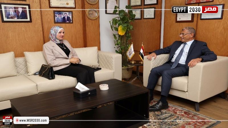 الرئيس التنفيذي لوكالة الفضاء يستقبل رئيس معهد بحوث الإلكترونيات