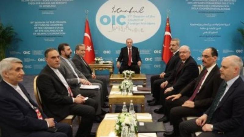 أردوغان يناقش مع وزير الخارجية الإيراني تداعيات العدوان الإسرائيلي