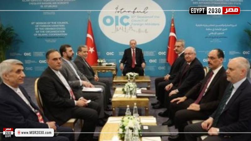 أردوغان يناقش مع وزير الخارجية الإيراني تداعيات العدوان الإسرائيلي