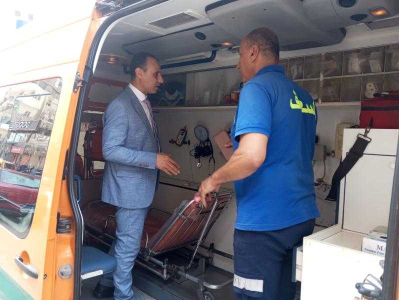 وكيل وزارة الصحة بالشرقية يتابع التأمين الطبي للجان امتحانات الثانوية العامة بكفر صقر