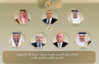 وزير الخارجية يبحث مع نظرائه بقطر والسعودية والبحرين والكويت والعراق والأردن التطورات بالمنطقة