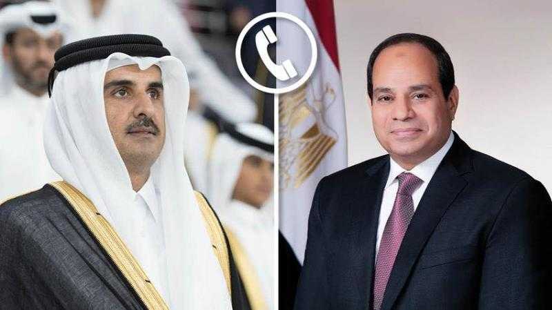 الرئيس السيسي يشيد بحنكة القيادة القطرية وحكمتها في إدارة الأزمة الحالية