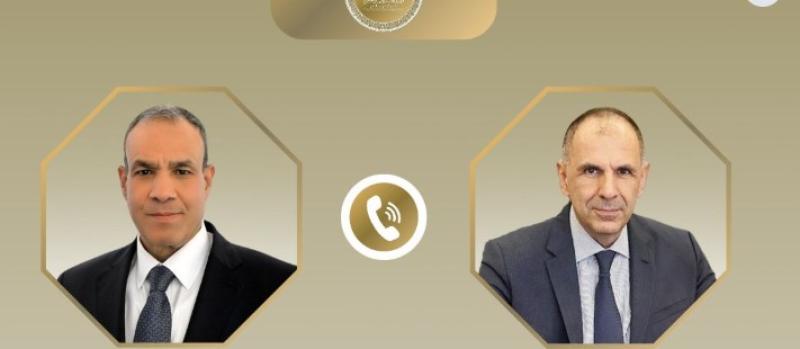 وزير الخارجية يبحث مع نظيره اليوناني التطورات التي تشهدها المنطقة