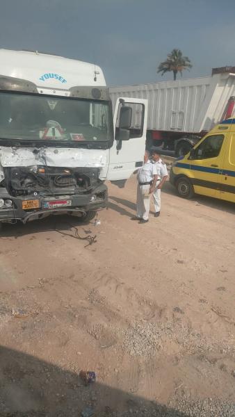 حادث تصادم ميكروباص ونقل بالمنوفية