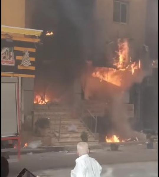  حريق التهم محل ملابس بحدائق حلوان