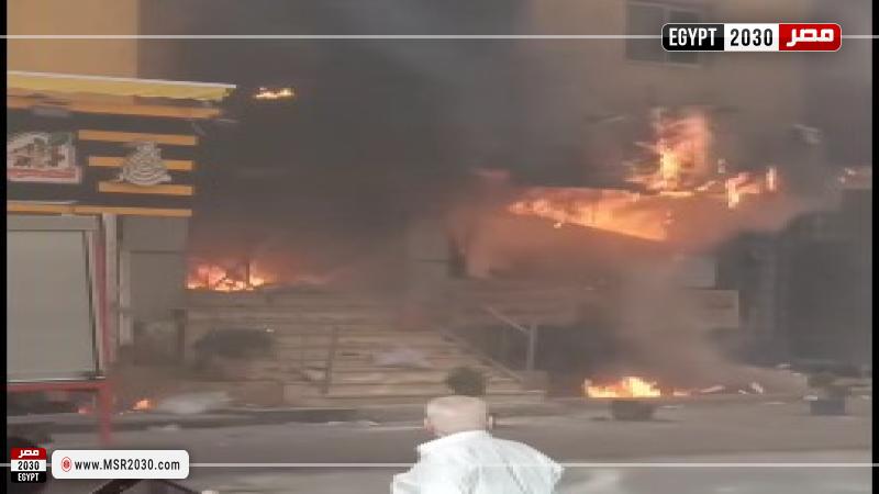 حريق التهم محل ملابس بحدائق حلوان