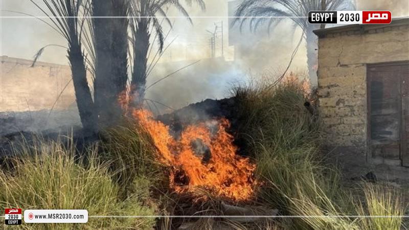 حريق يلتهم منزلين في دشنا بقنا