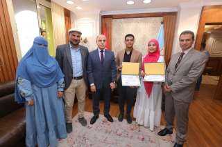 محافظ كفرالشيخ يُكرّم أبناء المحافظة الفائزين بالمركز الأول على مستوى الجمهورية في مسابقات التعليم