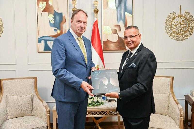 محافظ جنوب سيناء يستقبل سفير بلجيكا