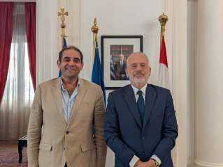رئيس جامعة بورسعيد يبحث مع سفير اليونان بالقاهرة آفاق التعاون الأكاديمي مع الجامعات اليونانية