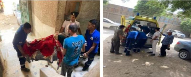 أمن القاهرة ينقل سيدة غير قادرة على الحركة