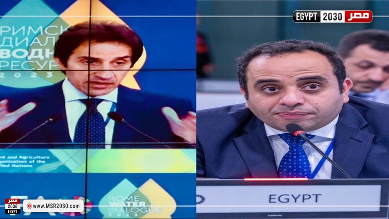 السفير بسام راضي سفير مصر في إيطاليا و مينا رزق رئيس مجلس الفاو