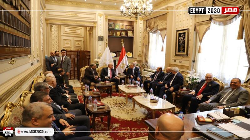 القاضي عاصم الغايش يستقبل المستشار بولس فهمي رئيس المحكمة الدستورية والوفد المرافق له