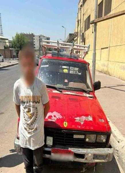 ضبط سائق نقل خالف القانون وسار عكس الاتجاه  وتلاعب باللوحات فى الخليفة