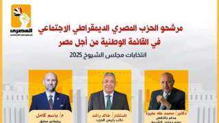 رسميا.. 5 مرشحين للمصري الديمقراطي بالقائمة الوطنية للشيوخ