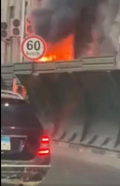 النيران تلتهم مكاتب جديدة داخل مبنى سنترال رمسيس