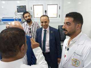 وكيل وزارة الصحة بالشرقية يوجه بالتشغيل التجريبي لوحدة عناية القلب بعد توسعتها بمستشفى الحسينية المركزي