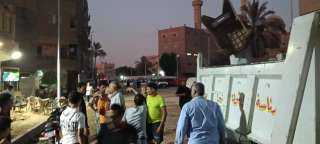 حملة مكبرة لإزالة الإشغالات والتعديات بشارع الشعراوي القديم في شبرا الخيمة