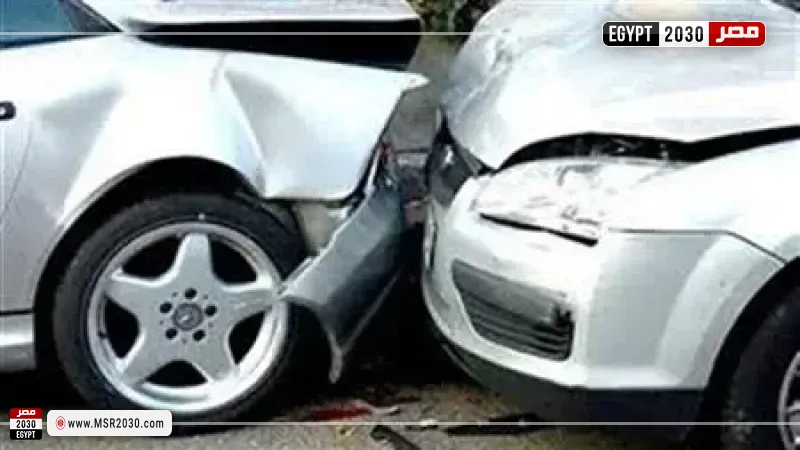 حادث تصادم سيارتين 