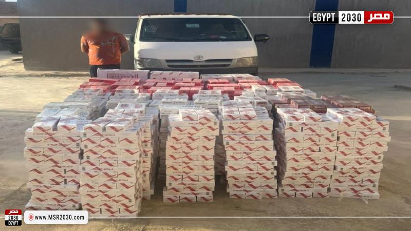 ضبط 28 ألف عبوة سجائر مهربة في مطروح