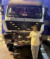 القبض على قائد سيارة نقل لسير بدون لوحات أعلى  كوبرى بلبيس بالشرقية
