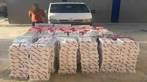 ضبط تاجر بحوزته 12 ألف عبوة سجائر مهربة فى مطروح