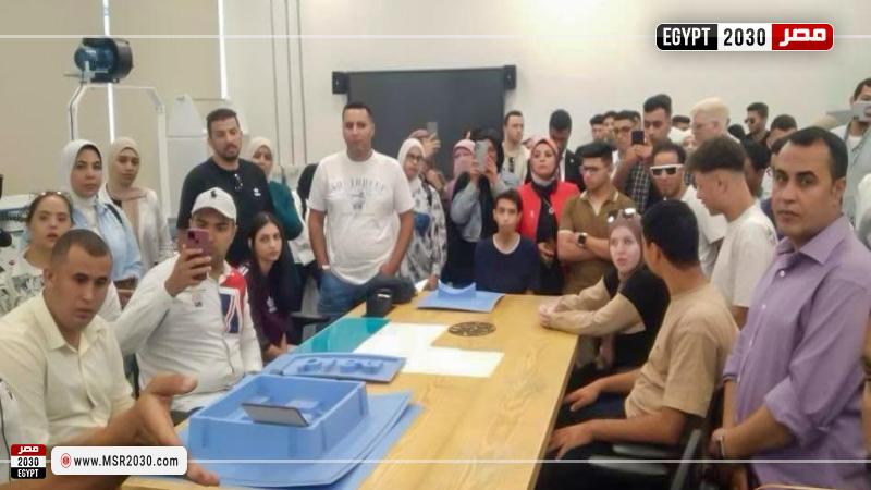 وفد طلابي من ذوي الهمم بجامعة طنطا