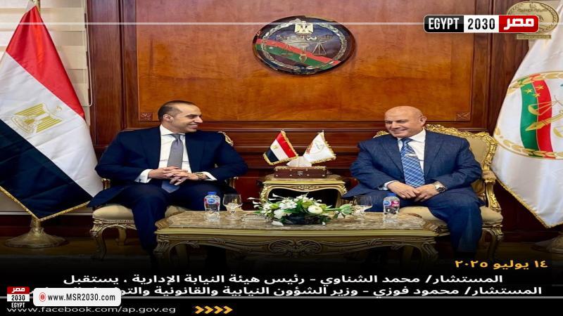 رئيس النيابة الإدارية يلتقى وزير الشئوون النيابية والقانونية