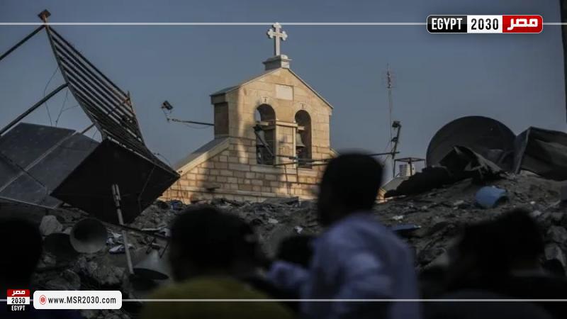 أثار قصف كنيسة العائلة المقدسة في غزة